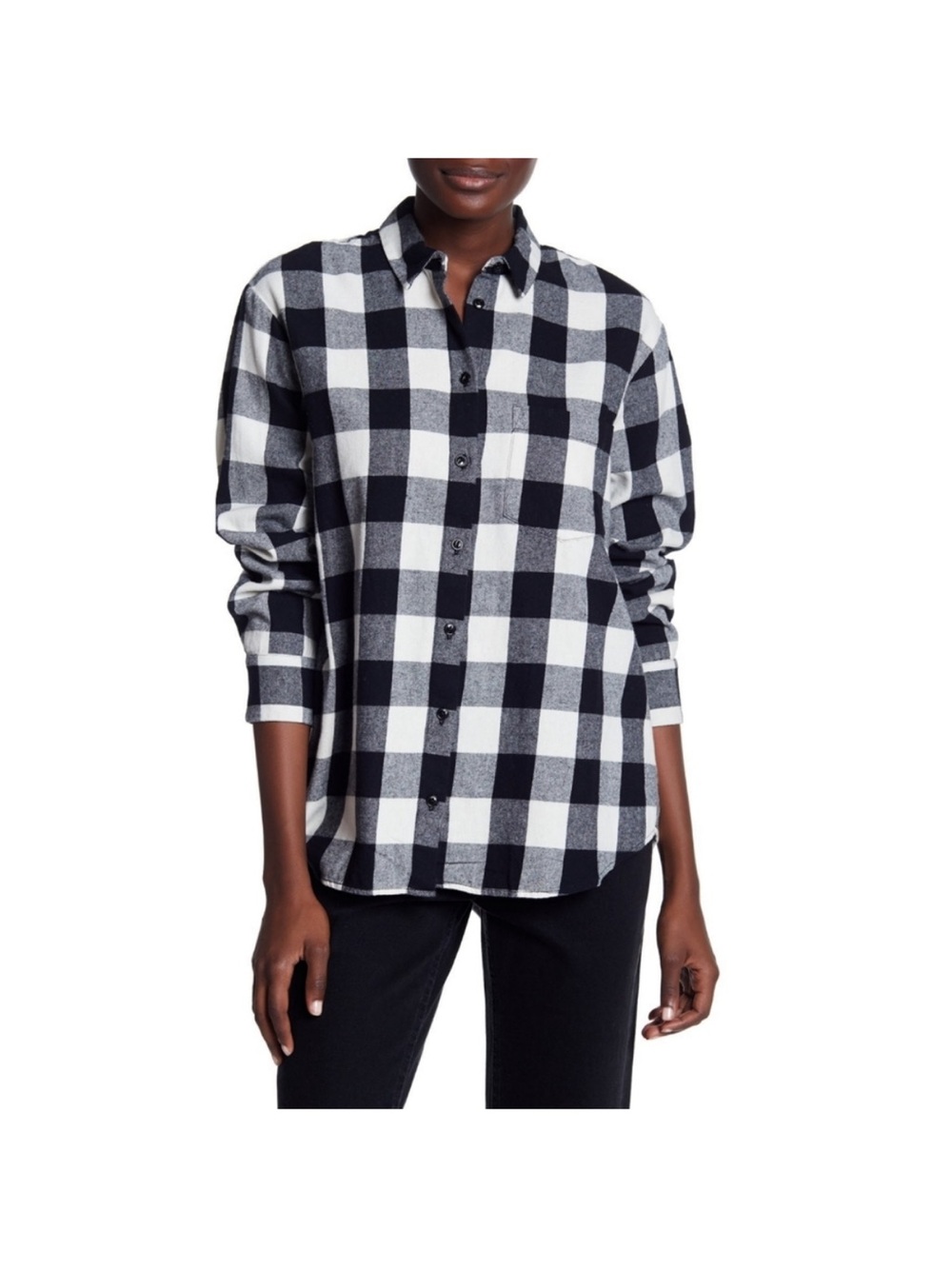 Madewell Buffalo Check Oversized Flannel Boyfriend Shirt